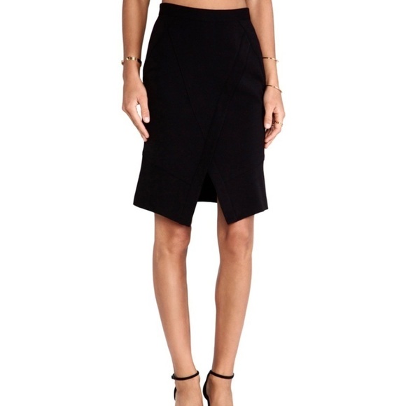BCBGMAXAZRIA‎ Womens Stretch Knit Pencil Wrap Skirt - Picture 1 of 8